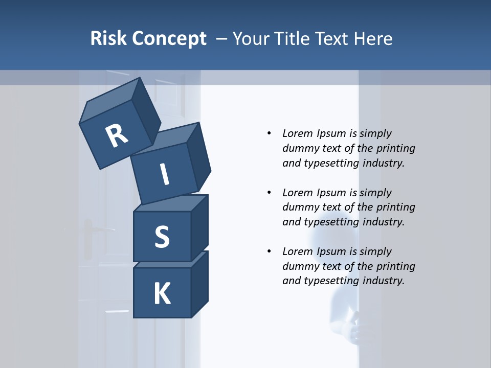 Alone Exit Door PowerPoint Template