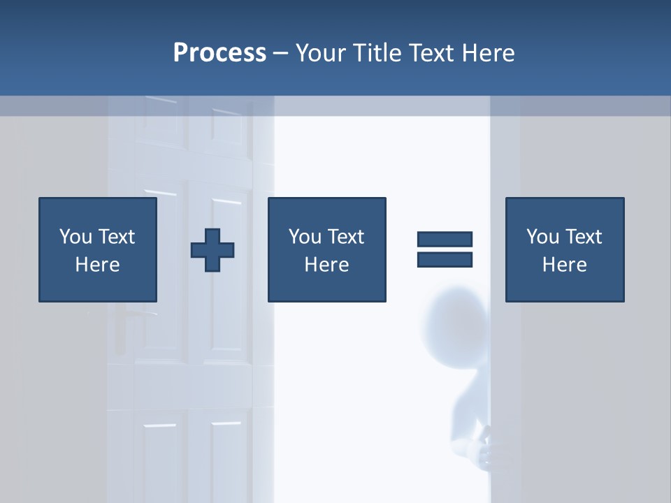 Alone Exit Door PowerPoint Template