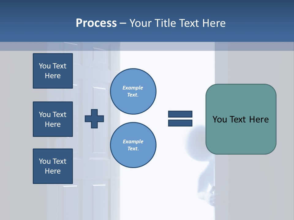 Alone Exit Door PowerPoint Template