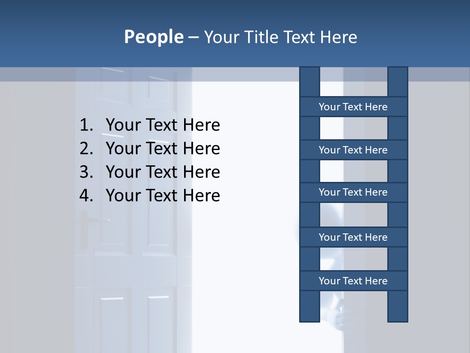 Alone Exit Door PowerPoint Template