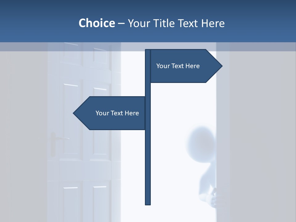 Alone Exit Door PowerPoint Template
