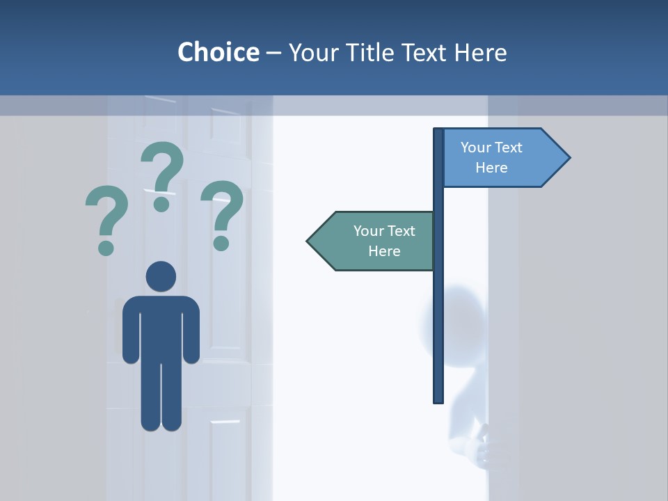 Alone Exit Door PowerPoint Template