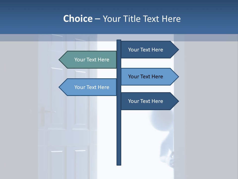 Alone Exit Door PowerPoint Template