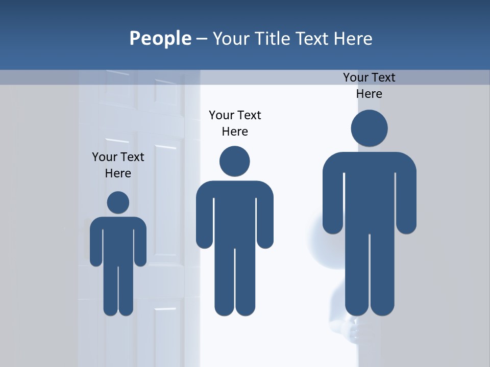 Alone Exit Door PowerPoint Template