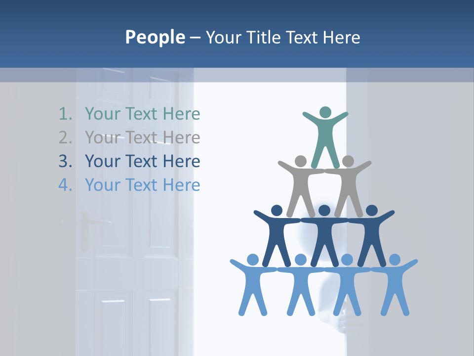 Alone Exit Door PowerPoint Template