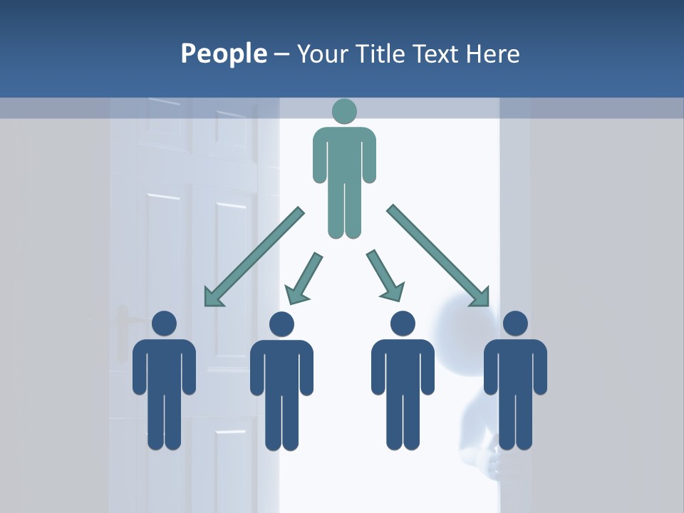 Alone Exit Door PowerPoint Template