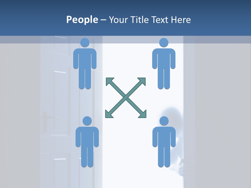 Alone Exit Door PowerPoint Template