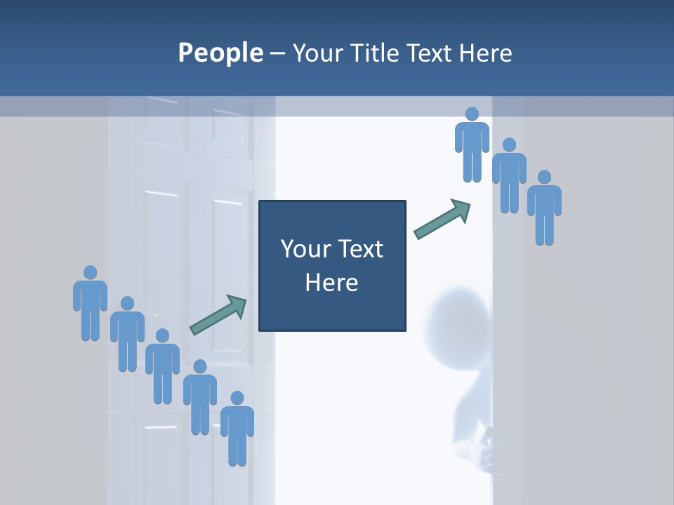 Alone Exit Door PowerPoint Template