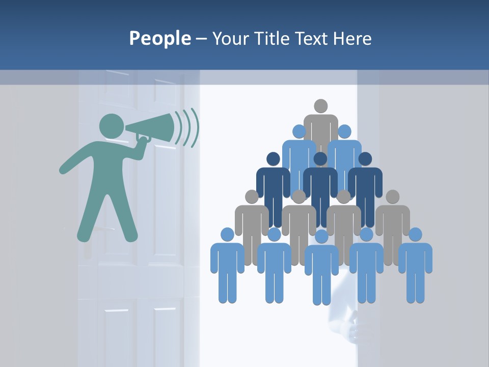 Alone Exit Door PowerPoint Template