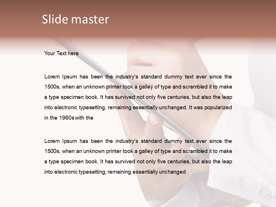 Completion Caucasian Corporate PowerPoint Template