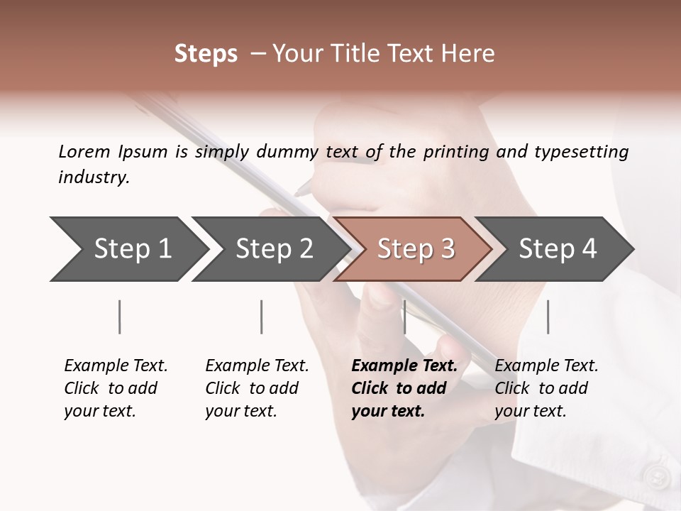 Completion Caucasian Corporate PowerPoint Template