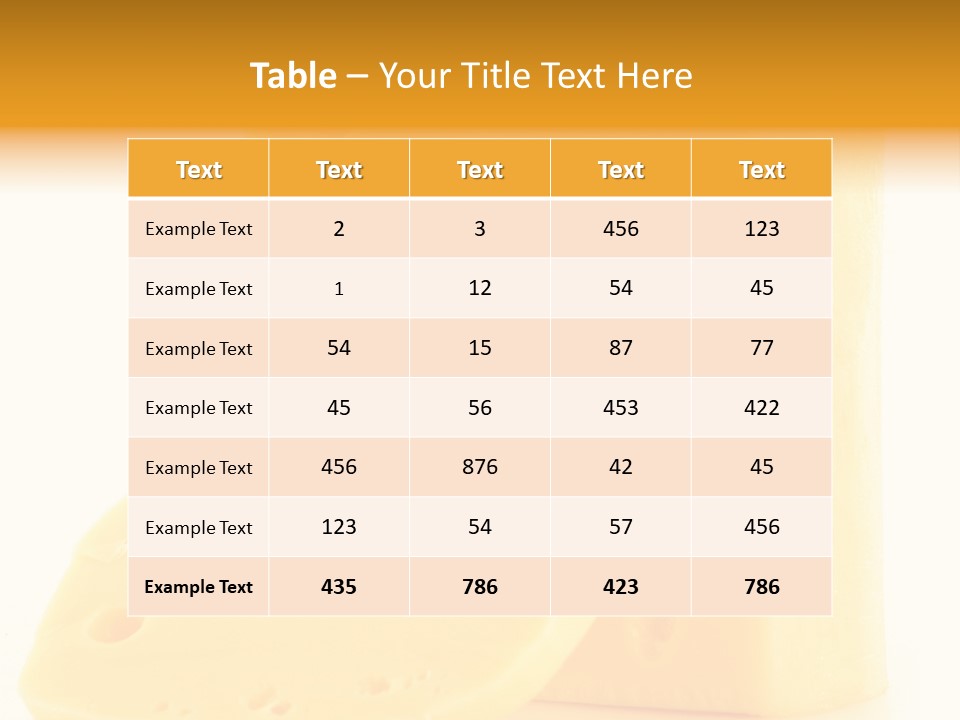 Freshness Isolated Holland PowerPoint Template