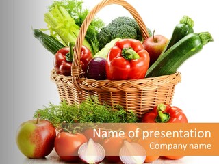 Cucumber Vitamin Cuisine PowerPoint Template