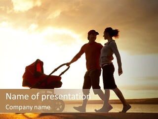 Months Male Sunset PowerPoint Template