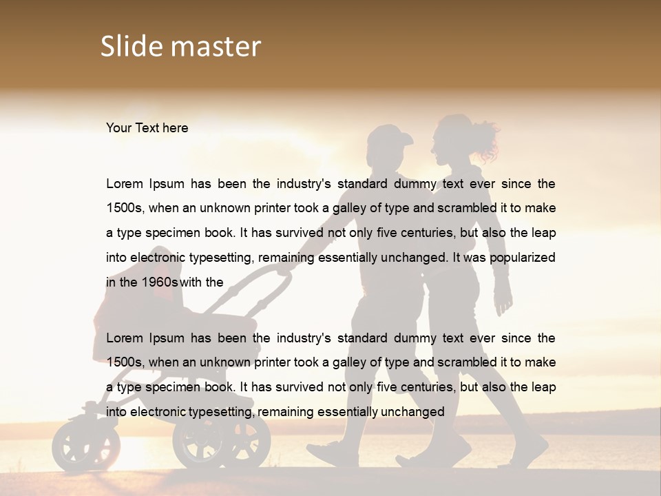 Months Male Sunset PowerPoint Template