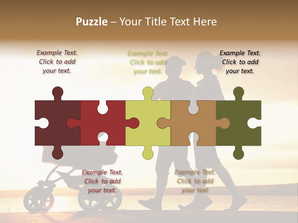 Months Male Sunset PowerPoint Template