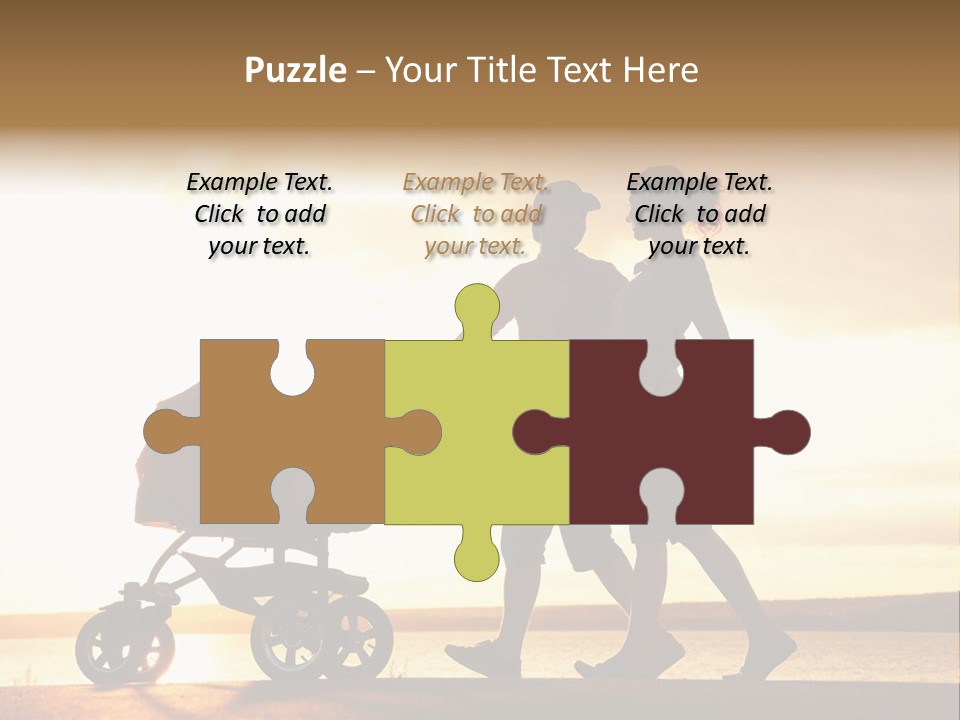 Months Male Sunset PowerPoint Template