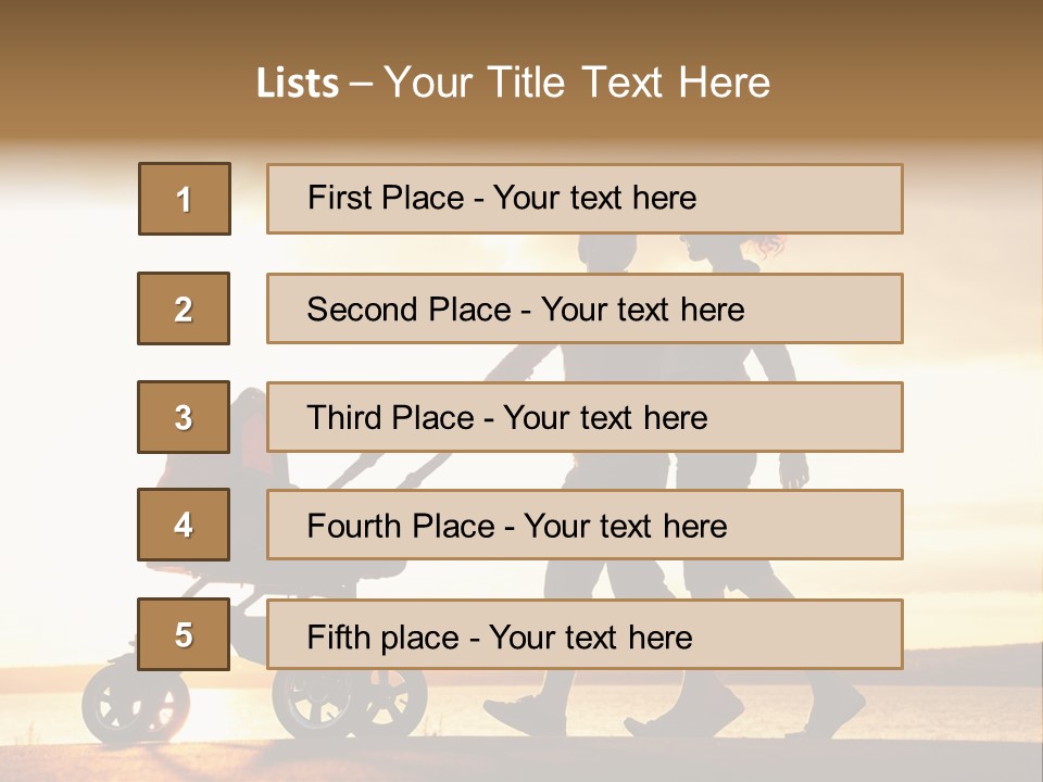 Months Male Sunset PowerPoint Template