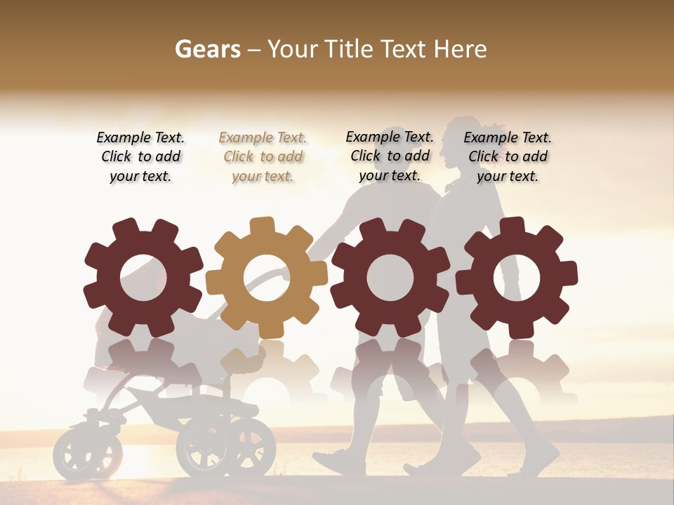 Months Male Sunset PowerPoint Template