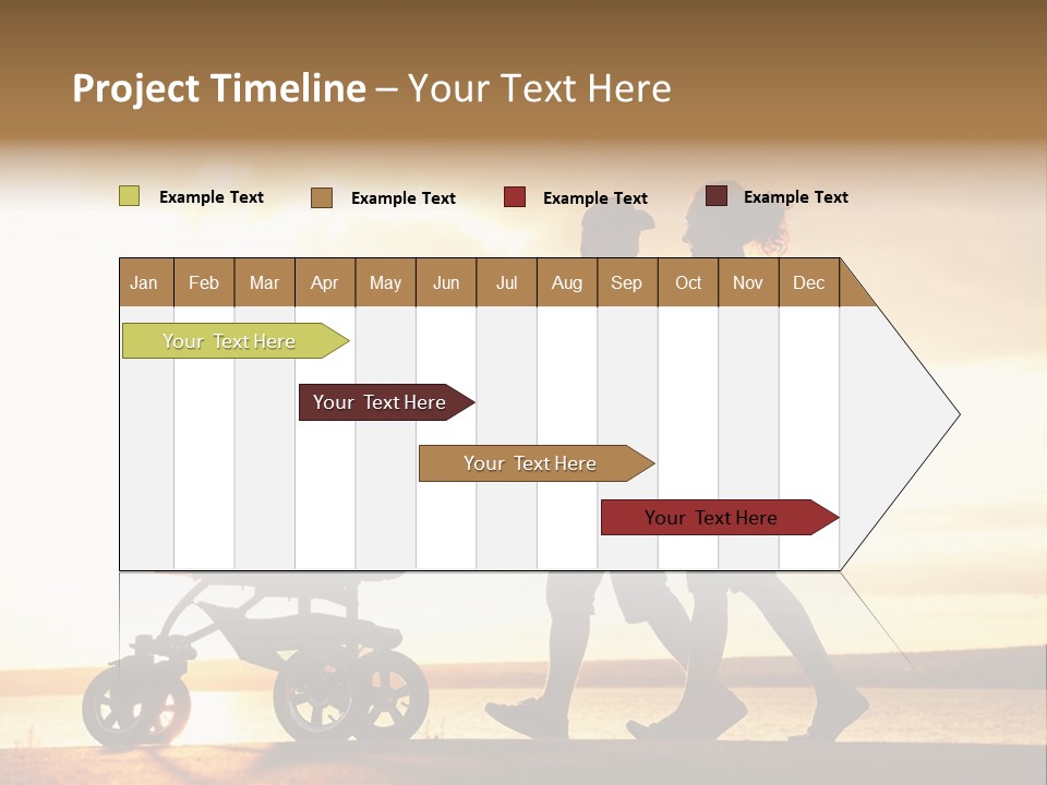 Months Male Sunset PowerPoint Template