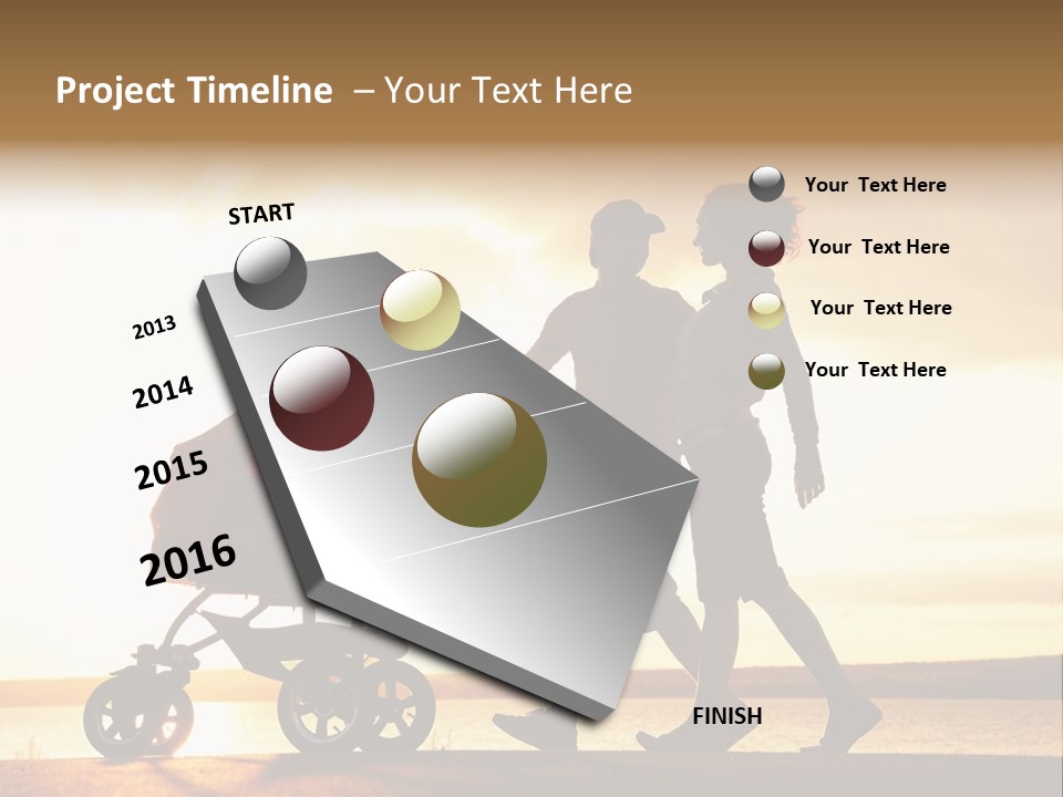 Months Male Sunset PowerPoint Template
