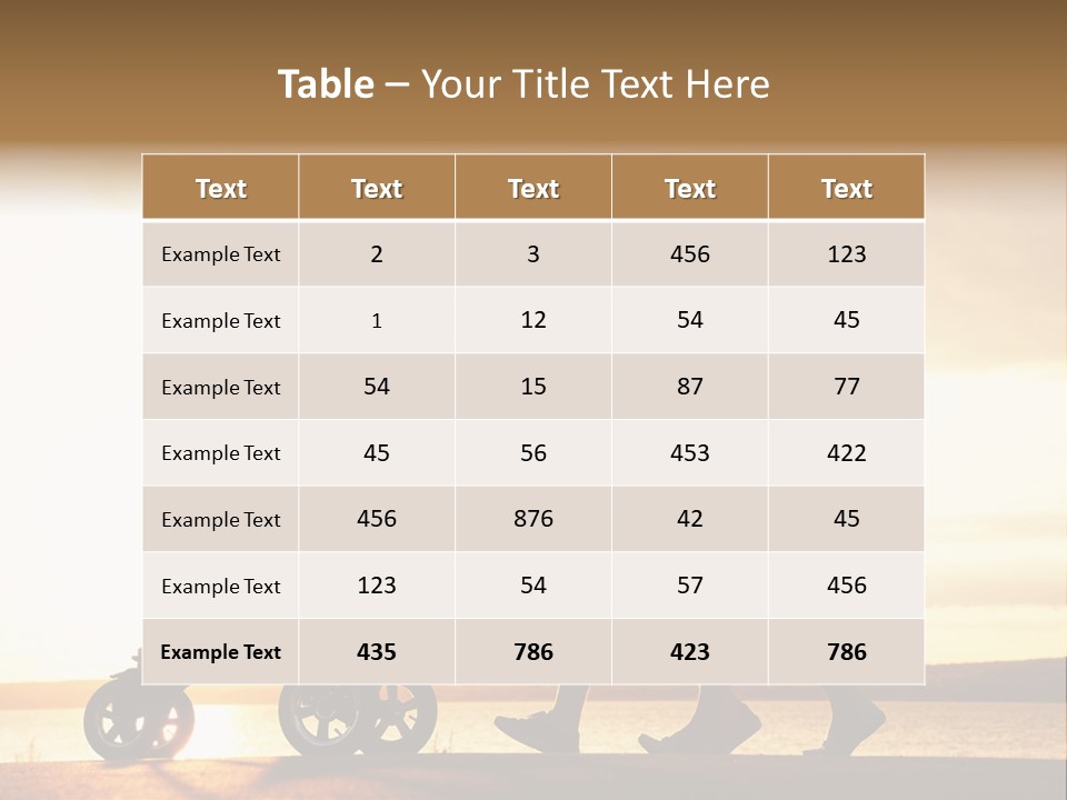 Months Male Sunset PowerPoint Template