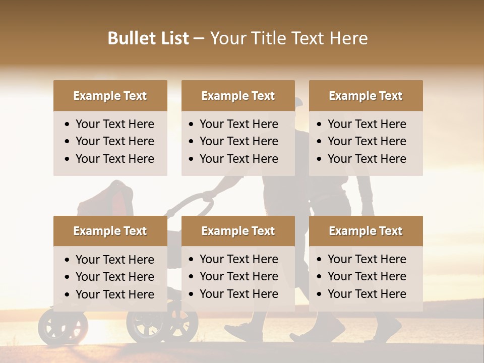 Months Male Sunset PowerPoint Template