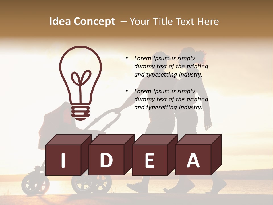 Months Male Sunset PowerPoint Template