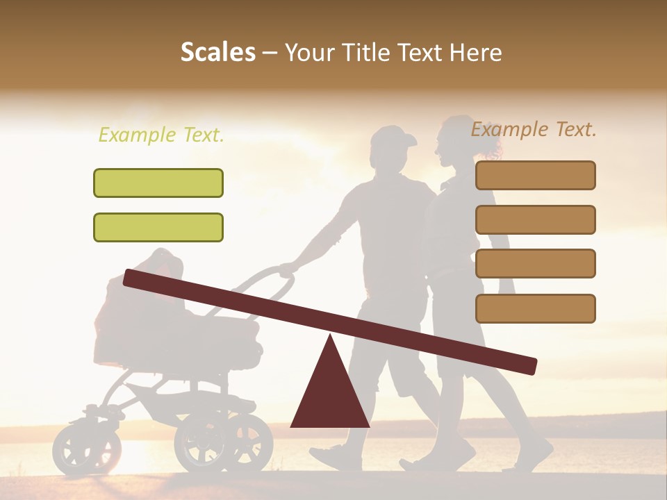 Months Male Sunset PowerPoint Template
