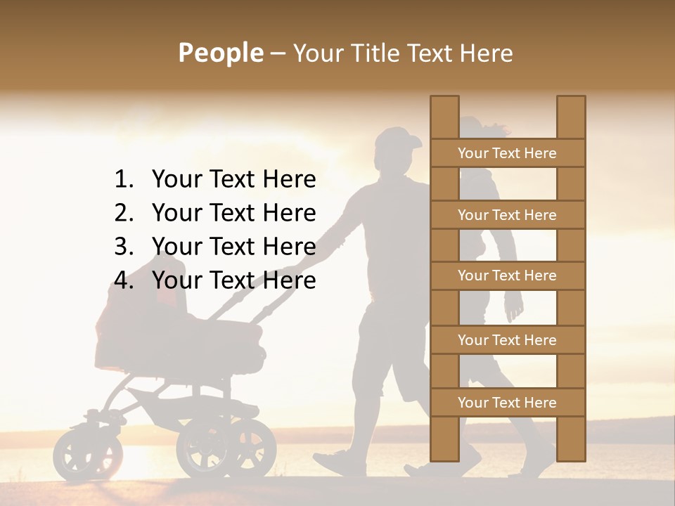Months Male Sunset PowerPoint Template