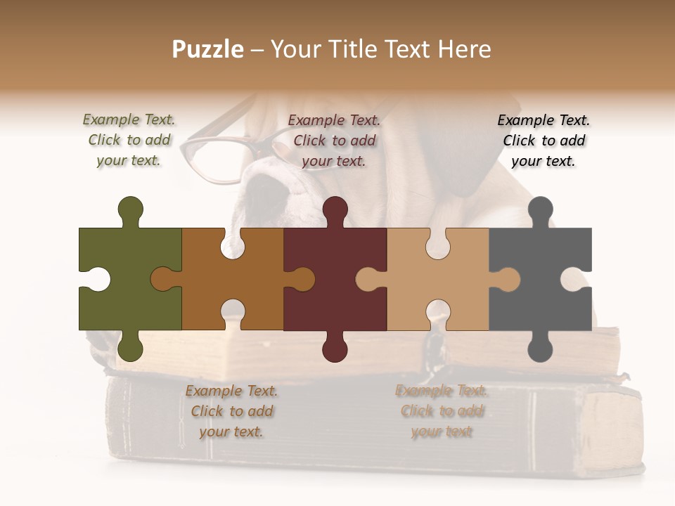 Clever Student Bulldog PowerPoint Template