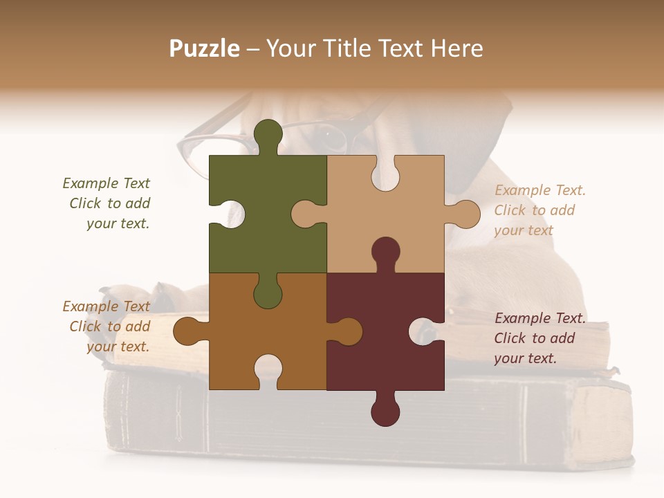 Clever Student Bulldog PowerPoint Template