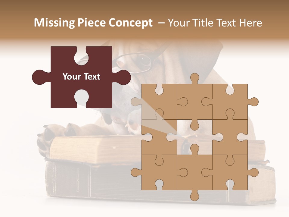 Clever Student Bulldog PowerPoint Template