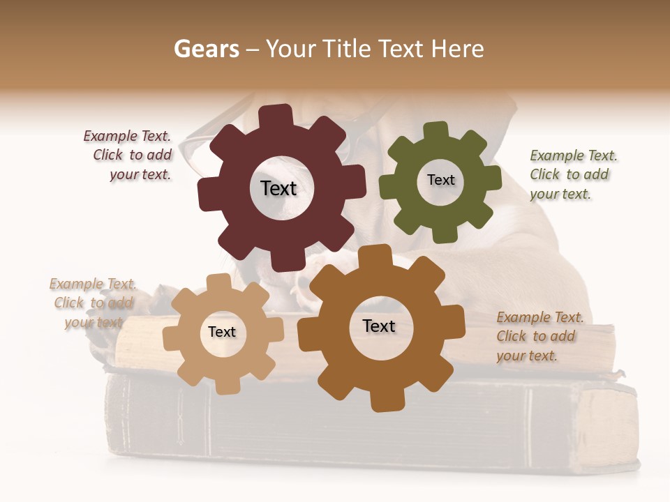 Clever Student Bulldog PowerPoint Template