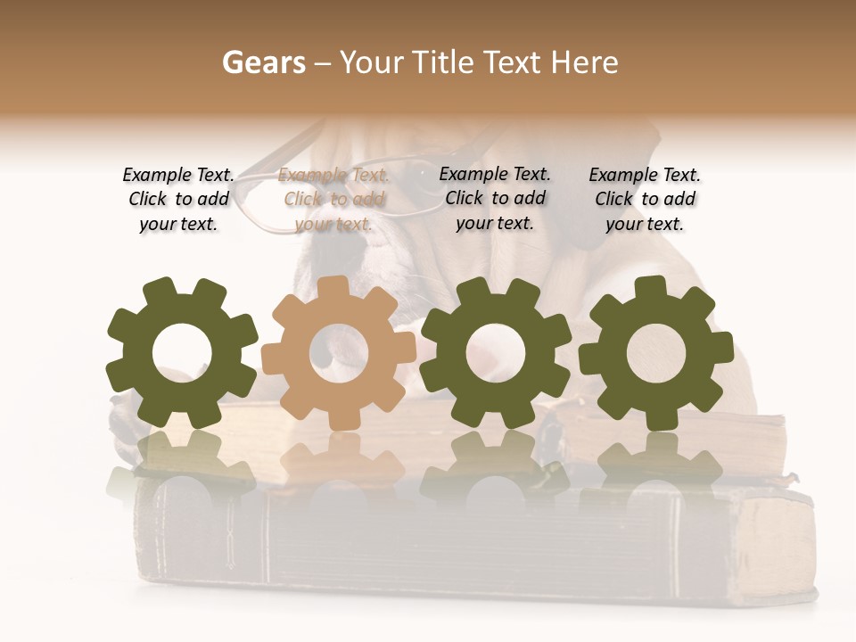 Clever Student Bulldog PowerPoint Template