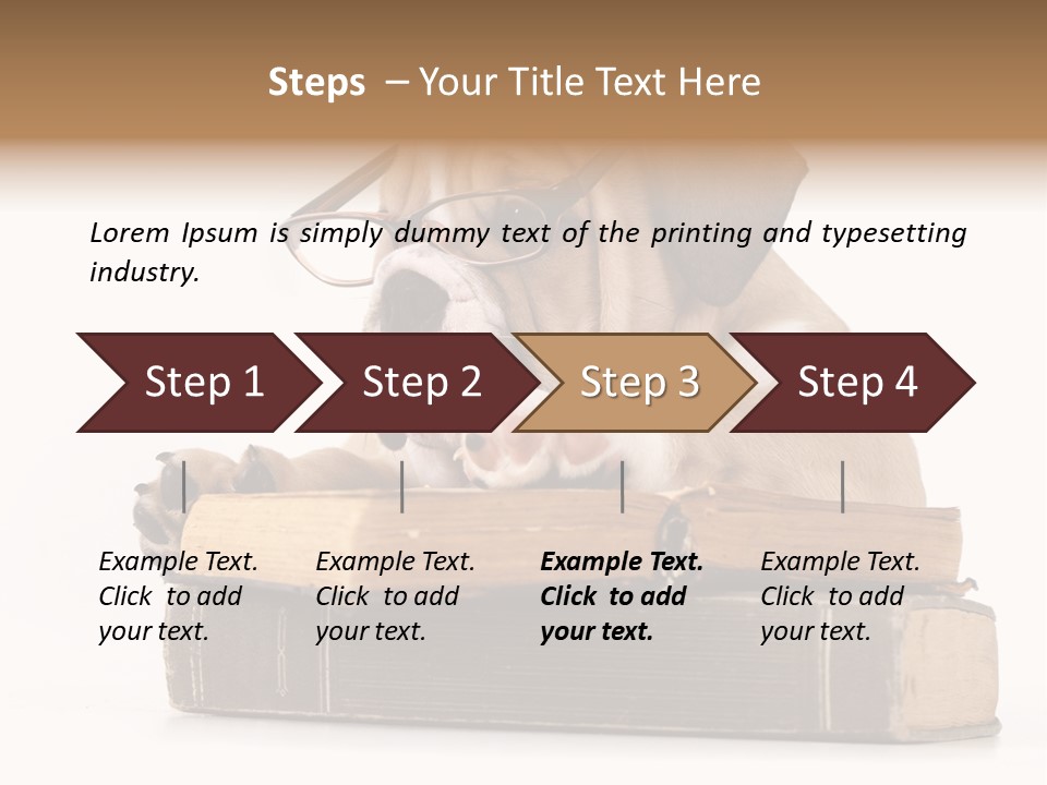 Clever Student Bulldog PowerPoint Template