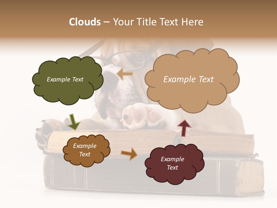 Clever Student Bulldog PowerPoint Template