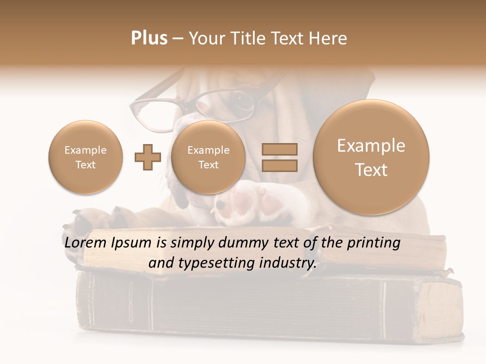 Clever Student Bulldog PowerPoint Template