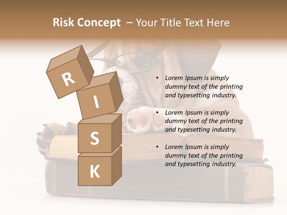 Clever Student Bulldog PowerPoint Template