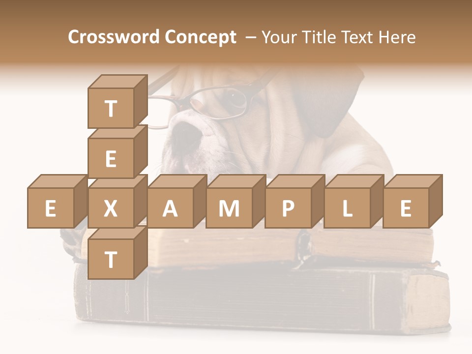 Clever Student Bulldog PowerPoint Template