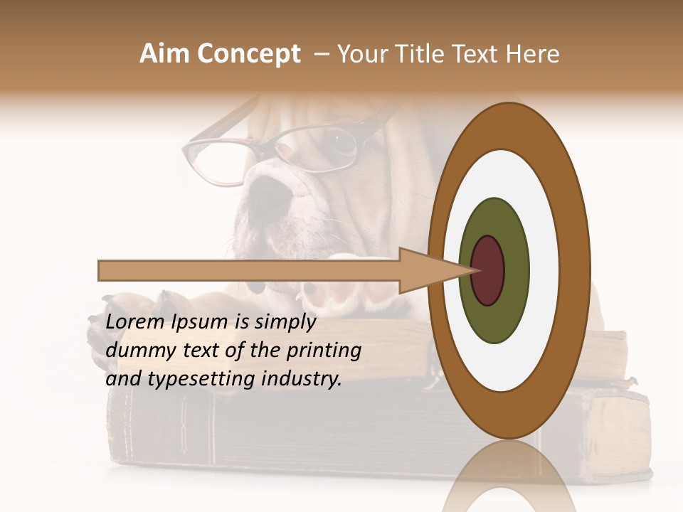 Clever Student Bulldog PowerPoint Template