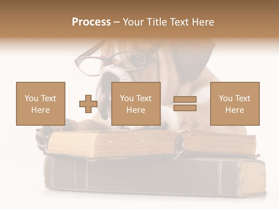 Clever Student Bulldog PowerPoint Template