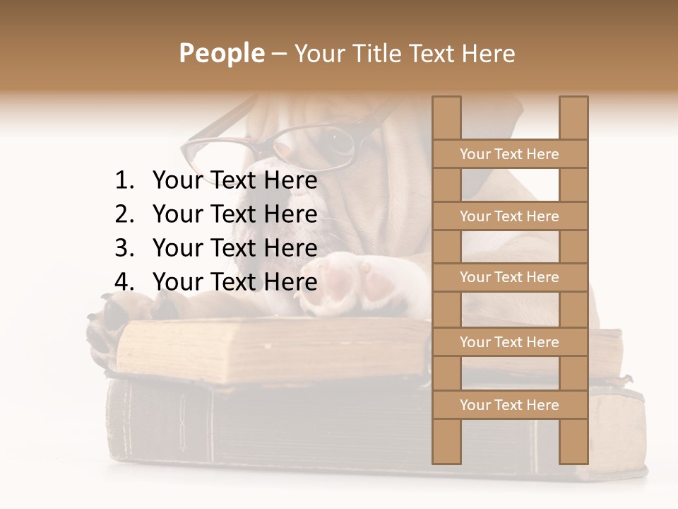 Clever Student Bulldog PowerPoint Template