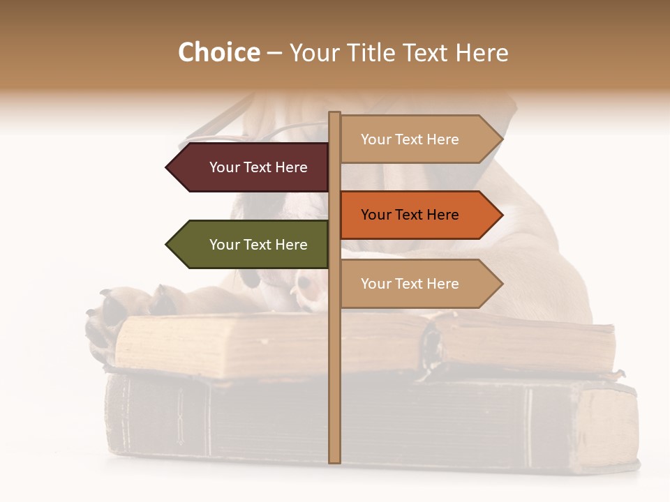 Clever Student Bulldog PowerPoint Template