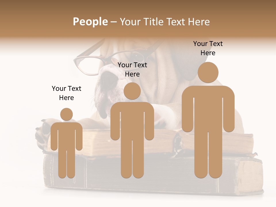 Clever Student Bulldog PowerPoint Template