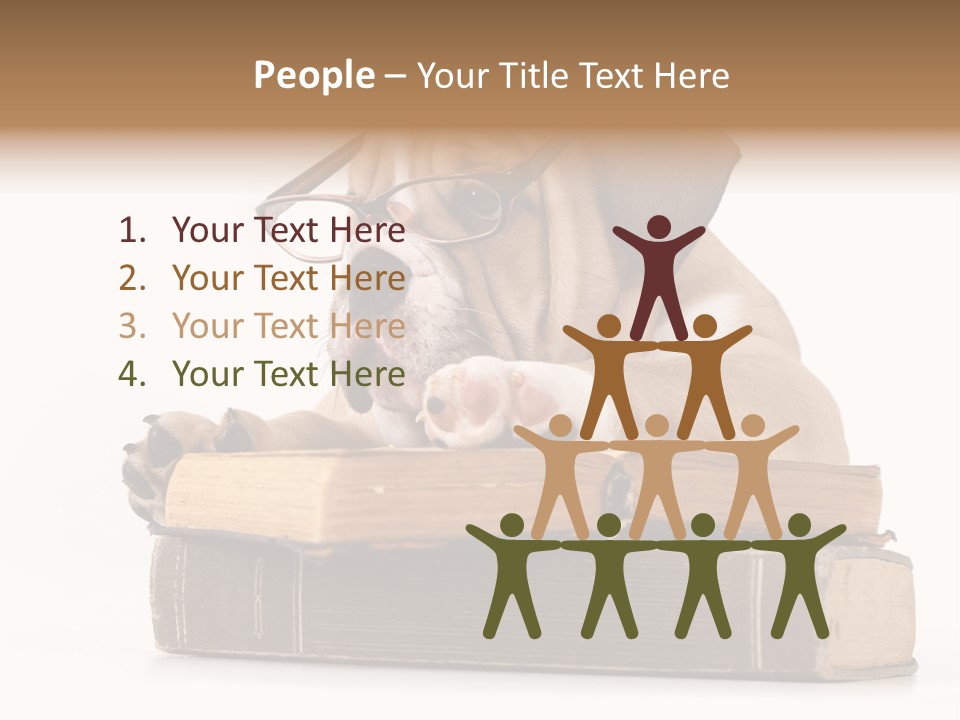 Clever Student Bulldog PowerPoint Template