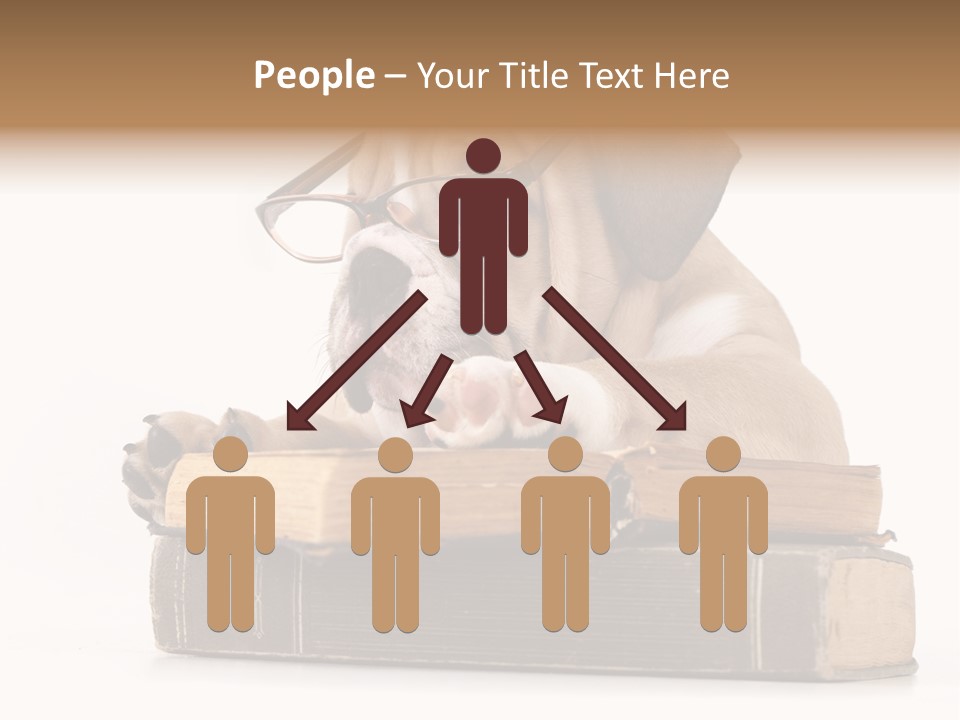 Clever Student Bulldog PowerPoint Template