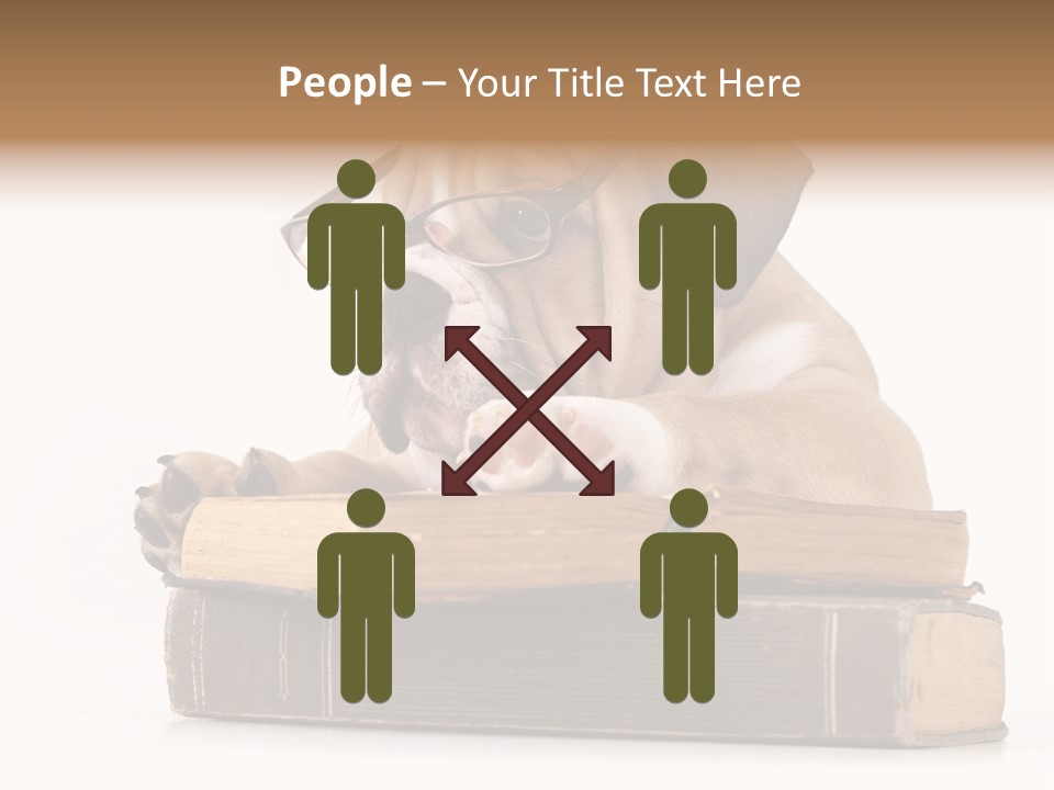 Clever Student Bulldog PowerPoint Template