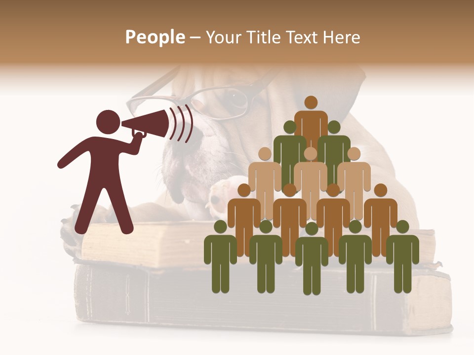 Clever Student Bulldog PowerPoint Template