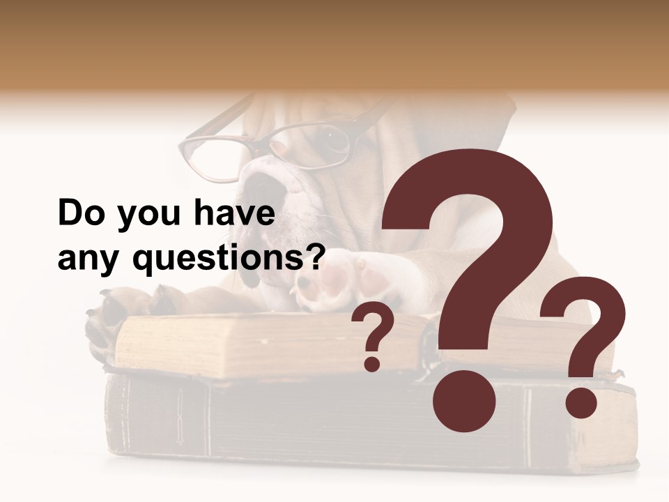 Clever Student Bulldog PowerPoint Template